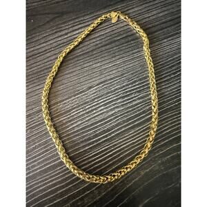Talbots 17.5in Gold Thick Braided Lobster Claw Necklace